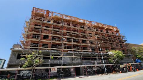 View looking west at 3557 Motor Avenue