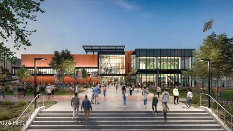 Rendering of the East Los Angeles Community College District Kinesiology, Wellness, and Athletic Complex